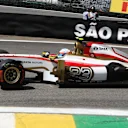 Narain Karthikeyan (IND) HRT Formula One Team HRT F112. Formula One World Championship, Rd20 Brazilian Grand Prix, Practice, Sao Paulo, Brazil, 23 November 2012. © Sutton Motorsport Images