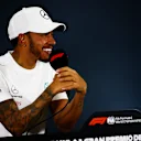 AUTODROMO HERMANOS RODRIGUEZ, MEXICO - OCTOBER 28: Lewis Hamilton, Mercedes AMG F1, in the press conference during the Mexican GP at Autodromo Hermanos Rodriguez on October 28, 2018 in Autodromo Hermanos Rodriguez, Mexico. (Photo by Andy Hone / LAT Images)