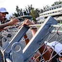 AUTODROMO HERMANOS RODRIGUEZ, MEXICO - OCTOBER 28: Lewis Hamilton, Mercedes AMG F1 celebrates with the fans during the Mexican GP at Autodromo Hermanos Rodriguez on October 28, 2018 in Autodromo Hermanos Rodriguez, Mexico. (Photo by Simon Galloway / Sutton Images)