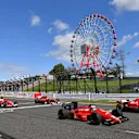 SUZUKA, JAPAN - OCTOBER 07: Ferrari at Legends F1 30th Anniversary Lap Demonstration during the Japanese GP at Suzuka on October 07, 2018 in Suzuka, Japan. (Photo by Mark Sutton / Sutton Images)
