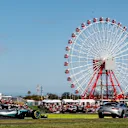 SUZUKA, JAPAN - OCTOBER 07: The Safety Car leads Lewis Hamilton, Mercedes AMG F1 W09 EQ Power+ during the Japanese GP at Suzuka on October 07, 2018 in Suzuka, Japan. (Photo by Steven Tee / LAT Images)