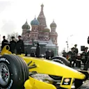 The Jordan EJ15 in Red Square. Jordan Launch, Red Square, Moscow, Russia, 25 February 2005. © Sutton Motorsport Images