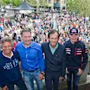 (L to R) Jan Lammers, Jos Verstappen, Arie Luyendyk and Max Verstappen © Chris Schotanus