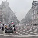 Carlos Sainz and Daniel Ricciardo saluting the crowd after finishing their performance during the Red Bull F1 Sowrun in Mexico city on June 27, 2015 © Camilo Rozo/Red Bull Content Pool