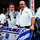 (L to R): Patrick Depailler (FRA) Tyrrell, who finished the race in eleventh position, was announced by Guy Ligier (FRA) Ligier Team Owner as a Ligier driver for the 1979 season during practice. 
Italian Grand Prix, Rd 14, Monza, Italy, 10 September 1978.
BEST IMAGE  © ©Sutton Motorsport Images