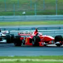 Michael Schumacher(GER) Ferrari F399 leads Hakkinen
Malaysian GP, Sepang, 17 October 1999 © ©Sutton Motorsport Images