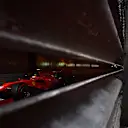 Charles Leclerc powers his Ferrari through the tunnel. (Photo by Mario Renzi)