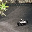 Actor James Garner, aka Pete Aron, on the famous banking at Monza during a promotional photo shoot © LAT Photographic