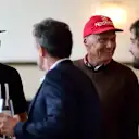 (L to R) Lewis Hamilton, Jean Alesi, Niki Lauda, Fernando Alonso © Mario Renzi