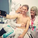 With wife Vivian and mother Sina ©  Mercedes-Benz Grand Prix Ltd / Paul Ripke