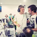 Greeting old rival Fernando Alonso ©  Mercedes-Benz Grand Prix Ltd / Paul Ripke