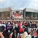 Podium, at Formula One World Championship, Rd17, Mexican Grand Prix, Race, Circuit Hermanos Rodriguez, Mexico City, Mexico, Sunday 1 November 2015. © FOWC Ltd