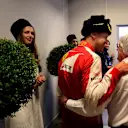 Formula One group CEO Bernie Ecclestone with Ferrari's Sebastian Vettel at the 2015 Formula 1 Russian Grand Prix in Sochi. © Mario Renzi