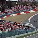 Winner Michael Schumacher (Ferrari F310B) takes the famous Eau Rouge corner during the 1997 Belgian Grand Prix. ©Sutton Motorsport Images