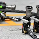 Pit stop traffic light systems - which tell the driver when he is free to go - are now commonplace and have helped lower pit stop times. © Sutton Images