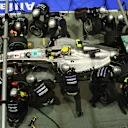 Top teams, like Mercedes, were able to slash pit stop times rapidly in 2010 - the first season without refuelling since 1993. © Sutton Motorsport Images