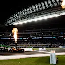 Immediately prior to the crash, Felipe Massa beats Pascal Wehrlein to the line during the Race of Champions on Saturday 21 January 2017 at Marlins Park, Miami, Florida, USA. © Race of Champions 2017