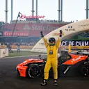 Winner Juan Pablo Montoya celebrates at Race of Champions, Marlins Park, Miami, USA, 21 January 2017. © Sutton Images