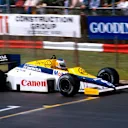 Keke Rosberg (Williams FW10 Honda) who's pole position time was the fastest ever qualifying lap. World Copyright - LAT Photographic