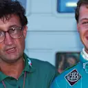 Jordan team boss, Eddie Jordan with his new driver Michael Schumacher, who qualified a fantastic 7th in his first race.
Belgian Grand Prix, Spa, 25 August 1991 © Sutton Motorsport Images