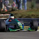 Michael Schumacher (GER) Jordan 191. 
Formula One World Championship, Rd11, Belgium Grand Prix, Spa, Belgium. 25 August 1991. © Sutton Motorsport Images