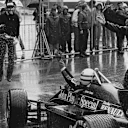 Ayrton Senna (Lotus 97T-Renault) celebrates 1st position with Team Manager Peter Warr (right) in parc ferme. Note Kenny Szymanski looking 'like he's pogoing'. Copyright: LAT Photographic.