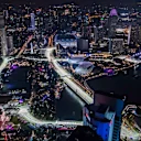 SINGAPORE STREET CIRCUIT, SINGAPORE - SEPTEMBER 14: An aerial view of the floodlit circuit during the Singapore GP at Singapore Street Circuit on September 14, 2018 in Singapore Street Circuit, Singapore. (Photo by Sam Bloxham / LAT Images)