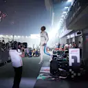 SINGAPORE STREET CIRCUIT, SINGAPORE - SEPTEMBER 16: Lewis Hamilton, Mercedes AMG F1, 1st position, arrives in Parc Ferme after the race during the Singapore GP at Singapore Street Circuit on September 16, 2018 in Singapore Street Circuit, Singapore. (Photo by Steve Etherington / LAT Images)