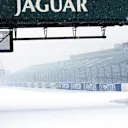 “Anyone got a snowplough?” Well, if you try to test at Silverstone in January, you can’t be entirely surprised by a spot of inclement weather. This scene is from 2001. © Sutton Images