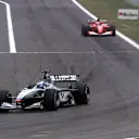 Hakkinen jumped ahead of Schumacher in the final round pit stops. Spanish Grand Prix, Barcelona 29 April 2001.
© Sutton Motorsport Images