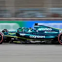 Aston Martin's Canadian driver Lance Stroll drives during the Bahrain Formula One Grand Prix at the Bahrain International Circuit in the city of Sakhir on March 20, 2022. (Photo by Mazen MAHDI / AFP) (Photo by MAZEN MAHDI/AFP via Getty Images)