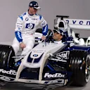 (L to R): Ralf Schumacher (GER) Williams and Juan Pablo Montoya (COL) Williams with the new Williams BMW FW26. Valencia, Spain, 5 January 2004. © Sutton Motorsport Images