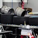 Pirelli tyres and wheel rims at Pirelli Formula One Wet Test, Day One, Paul Ricard, France, 25 January 2016. © Sutton Motorsport Images