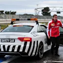 Sebastian Vettel (GER) Ferrari and safety car at Pirelli Formula One Wet Test, Day Two, Paul Ricard, France, 26 January 2016. © Sutton Motorsport Images