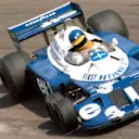 Ronnie Peterson could never get to grips with the handling of the P34, though he always drove with his usual gusto. Here he is giving it his all on his way to sixth at the 1977 Italian Grand Prix. © Sutton Motorsport Images