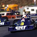 Fourth placed Jody Scheckter (RSA) Tyrrell P34, leads his team mate Patrick Depailler (FRA) Tyrrell P34, who finished in second position. Canadian Grand Prix, Mosport Park, 3 October 1976. © Sutton Motorsport Images