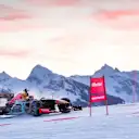 Max Verstappen performs during the F1 Showrun at the Hahnenkamm in Kitzbuhel, Austria on January 14, 2016. © Samo Vidic/Red Bull Content Pool
