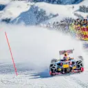 Max Verstappen performs during the F1 Showrun at the Hahnenkamm in Kitzbuhel, Austria on Jannuary 14, 2016. © Philip Platzer/Red Bull Content Pool