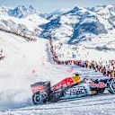 Max Verstappen performs during the F1 Showrun at the Hahnenkamm in Kitzbuhel, Austria on Jannuary 14, 2016. © Philip Platzer/Red Bull Content Pool