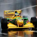 Michael Schumacher(GER) Benetton B193 took 2nd place on the grid during a very wet qualifying session. Monaco Grand Prix, Monte Carlo, 23 May 1993. ©Sutton Motorsport Images