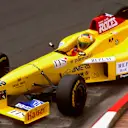 Luca Badoer (Forti FG03 96 Ford) at Loews Hairpin. He failed to finish the race after crashing into Villeneuve. Monte Carlo, Monaco.16-19 May 1996. © LAT Photographic