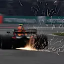 AUTODROMO HERMANOS RODRIGUEZ, MEXICO - OCTOBER 27: Max Verstappen, Red Bull Racing RB14 sparks during the Mexican GP at Autodromo Hermanos Rodriguez on October 27, 2018 in Autodromo Hermanos Rodriguez, Mexico. (Photo by Jerry Andre / Sutton Images)