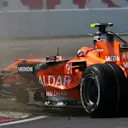 Christijan Albers, Spyker F8-VII, spins. Formula One World Championship, Rd 6, Canadian Grand Prix, Practice Day, Montreal, Canada, Friday 8 June 2007. © Sutton Motorsport Images