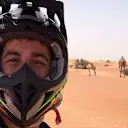 Selfie by Daniel Ricciardo, off-road biking in the desert. © Zoom