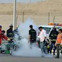 Marcus Ericsson (SWE) Caterham CT05 stops on track. Formula One Testing, Day Two, Bahrain International Circuit, Sakhir, Bahrain, Friday, 28 February 2014 © Sutton Images. No reproduction without permission