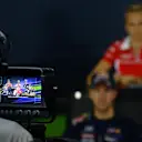 Screen in the [Press Conference.
Formula One World Championship, Rd5, Spanish Grand Prix, Preparations, Barcelona, Spain, Thursday 8 May 2014. © Sutton Motorsport Images