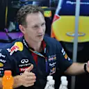 Christian Horner (GBR) Red Bull Racing Team Principal talks with the media.
Formula One World Championship, Rd2, Malaysian Grand Prix, Practice, Sepang, Malaysia, Friday 28 March 2014.
