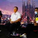 Otmar Szafnauer, Team Principal and CEO, Racing Point, Zak Brown, Executive Director, McLaren and Cyril Abiteboul, Managing Director, Renault F1 Team 