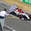 RAIKKONEN Kimi (fin), Alfa Romeo Racing ORLEN C39, action checkered flag during the Formula 1 Aramco Gran Premio De Espana 2020, Spanish Grand Prix, from August 14 to 16, 2020 on the Circuit de Barcelona-Catalunya, in Montmelo, near Barcelona, Spain - Photo Florent Gooden / DPPI
