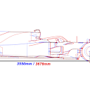 This drawing shows how much longer the new car is to last year's Ferrari. © Giorgio Piola